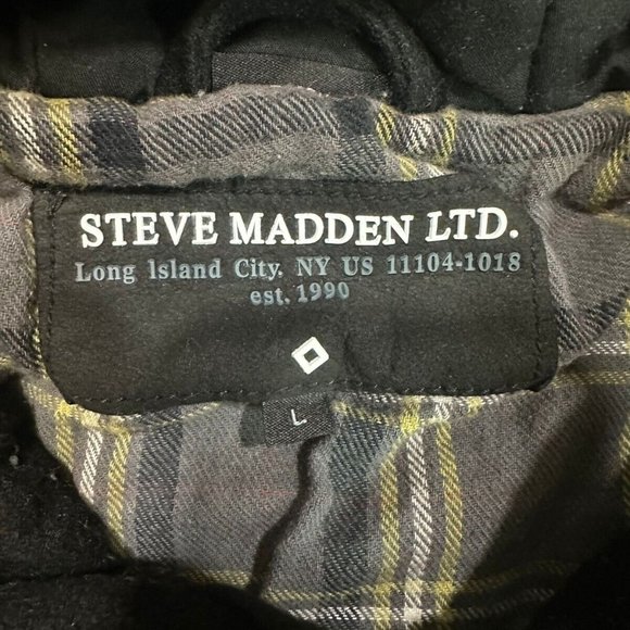 STEVE MADDEN LTD Men’s Size L Hooded Winter Parka Jacket coat Big Pockets island - Picture 5 of 8
